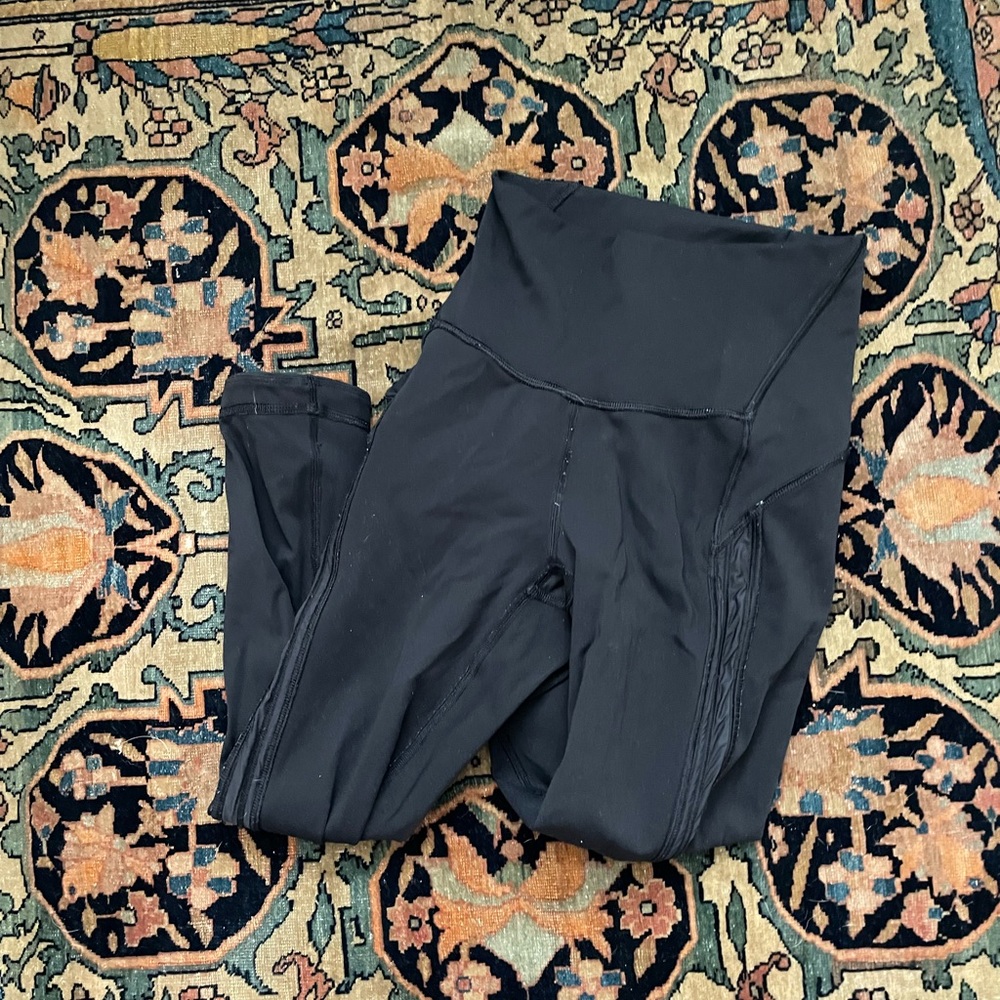 Cropped sheer side leggings